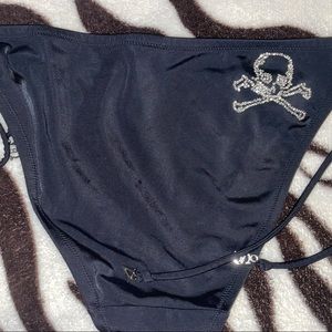 Rhinestone embellished Skull & Crossbones VS swim bottoms